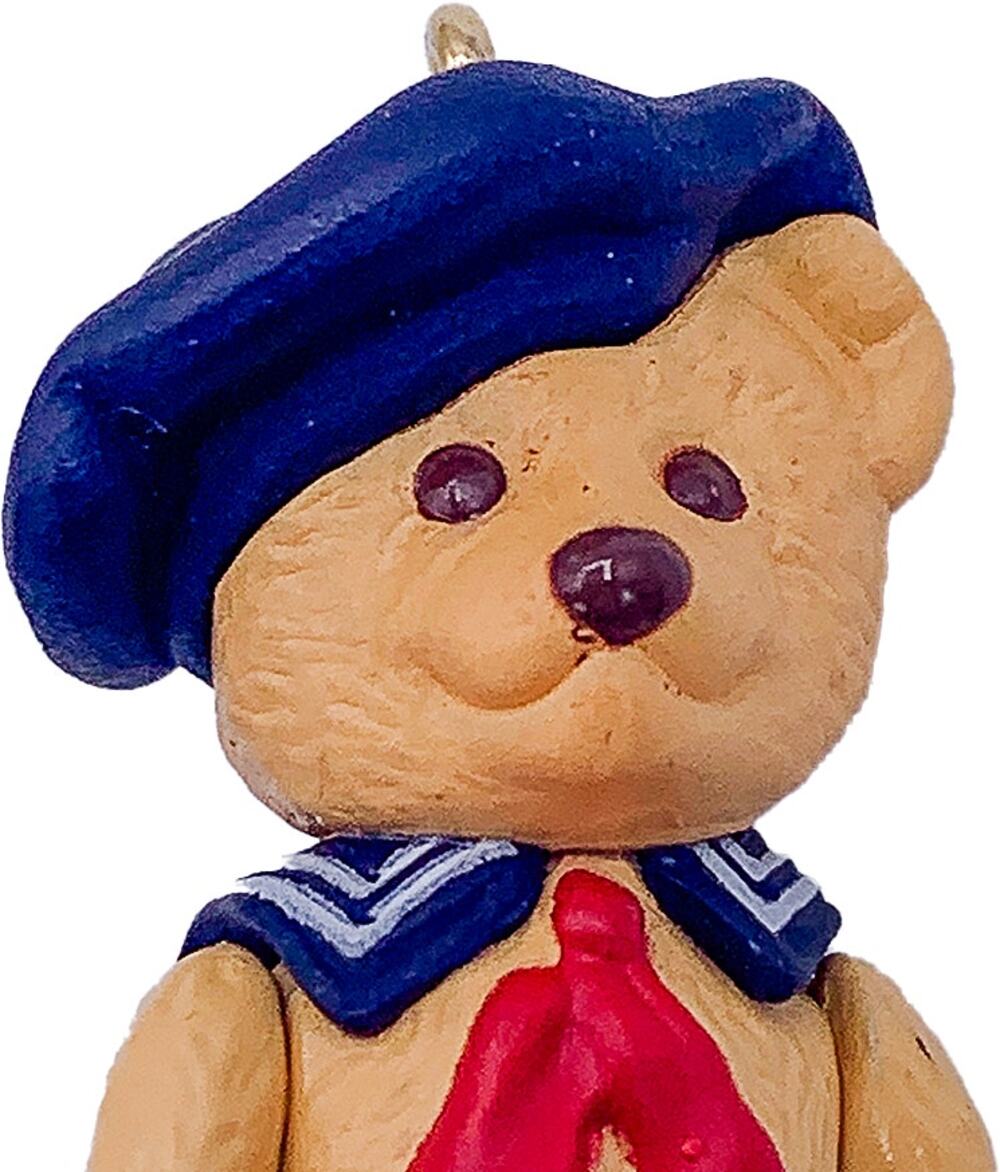 1999 Hallmark Keepsake Teddy-Bear Style #3 Miniature Christmas Ornament in Box